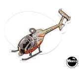 Playfield Plastics-HIGH SPEED (Williams) Plastic helicopter