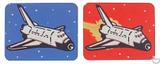 Stickers & Decals-SPACE SHUTTLE (Williams) Decal spinner 2