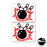 Stickers & Decals-STRIKES & SPARES (Bally) Spinner decals