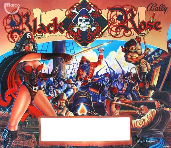 31-1357-20013 - BLACK ROSE (Bally) Translite - Marco