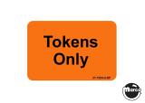 Stickers & Decals-"Tokens Only" Decal orange