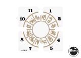 Stickers & Decals-TWILIGHT ZONE (Bally) Clock decal white