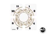 -TWILIGHT ZONE (Bally) Clock decal white