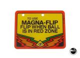 Playfield Plastics-TWILIGHT ZONE (Bally) Plastic Magnaflip