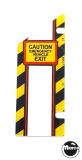 Playfield Plastics-JUDGE DREDD (Bally) Plastic 'Caution Emergency'