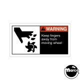 -POPEYE (BALLY) WHEEL WARNING LABEL