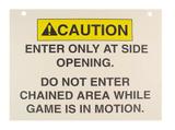 Cabinet Side Art-Caution Sign 