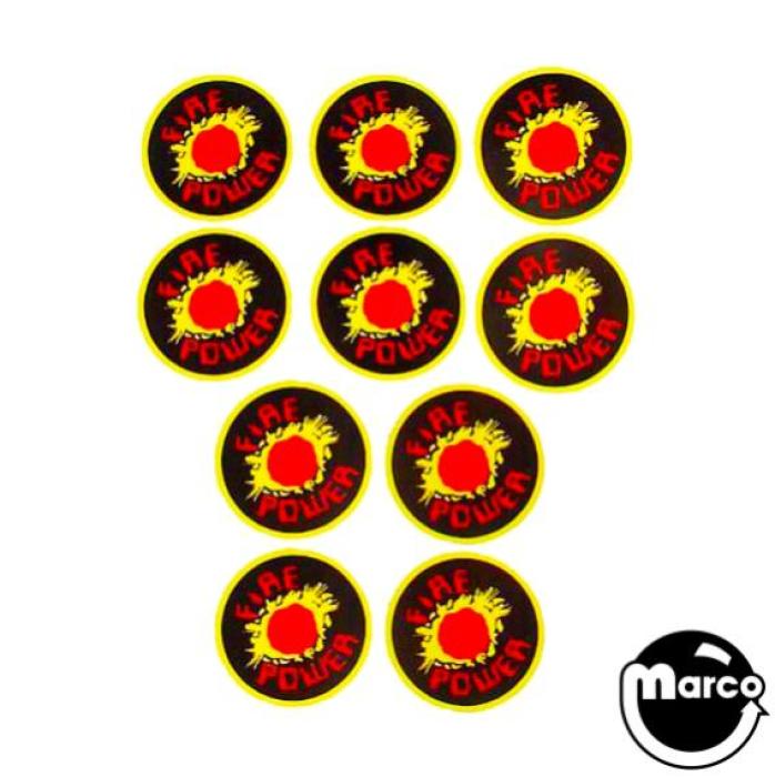 FIREPOWER 2  Pinball Machine Target Cushioned Decals 