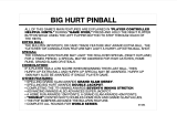 BIG HURT (Gottlieb) Score card set