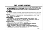 Score / Instruction Cards-BIG HURT (Gottlieb) Score card set