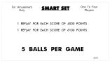 Score / Instruction Cards-SMART SET (Williams) Score cards (6)