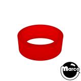 Polyurethane Rings & Bumpers-Super-Bands Flipper Mini 0.5 in x 1.25 in ID Ring, Red Translucent Gloss