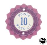 Pop bumper cap daisy dome purple 'Points 10 When Lit' blue