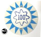 Pop Bumper Caps-Pop bumper cap sunburst '100' squiggle B/B 16531