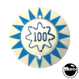 Pop bumper cap sunburst '100' squiggle B/B 16531