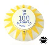 Pop bumper cap '10 or 100 Points W/Lit' Y/B