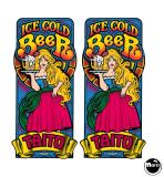 ICE COLD BEER (Taito) Cabinet decals (2)