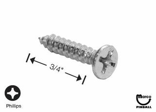 Sheet Metal Screw #6 x 3/4" p-flh-a