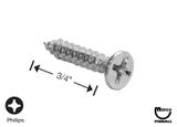 Sheet Metal Screw #6 x 3/4" p-flh-a