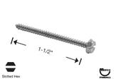 Sheet Metal Screw #6 x 1-1/2" sl-hwh