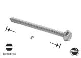 Cabinet Hardware / Fasteners-Sheet Metal Screw #6 X 2" sl-hwh