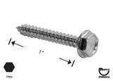 Sheet Metal Screw #6 x 1" pl-hwh