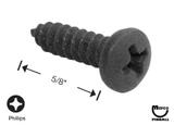 Sheet Metal Screw #8 x 5/8" p-ph black