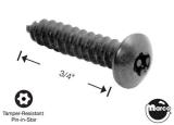 Screw #8 X 3/4" Torx w/pin button head