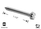 -Sheet Metal Screw #8 x 1-1/2" pl-hwh