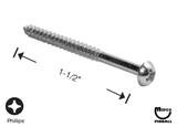 -Screw - wood #5 x 1-1/2" round head