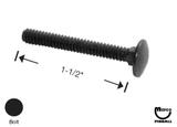 Bolt carriage #10-24 x 1-1/2 inch black