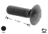 Bolt 3/8-16 x 1-1/4" carriage bolt black