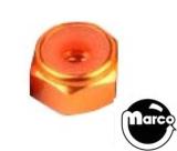 Nut 6-32 esn stop nut orange anodized