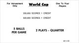 WORLD CUP (Williams) Score cards