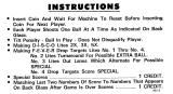 Score / Instruction Cards-DISCO FEVER (Williams) Score card