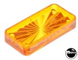 Lamp Covers / Domes / Inserts-Insert rectangle 3/4 x 1.50 starburst orange