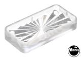 Lamp Covers / Domes / Inserts-Insert rectangle 3/4 x 1-1/2 inch clear starburst