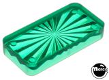 Lamp Covers / Domes / Inserts-Insert rectangle 3/4 x 1-1/2 inch green starburst