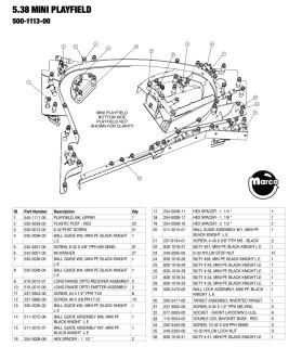 BLACK KNIGHT SOR PREM LE (Stern) Exit ramp assembly