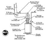 Kicker / Slingshot Parts-Turboboost kicker assembly Data East