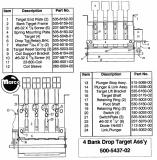 Complete Assemblies-Drop target assembly DE 4 bank