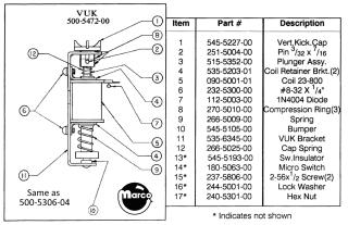 500-5472-00 - Vertical Up Kicker assembly for Data East and Sega 