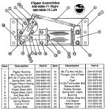 Complete Assemblies-Flipper assembly Data East left