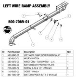 Ramps - Plastic-SPIDERMAN VAULT (Stern) Wire ramp assembly left