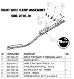 Wire Ball Guides-SPIDERMAN (Stern) Wire ramp assembly right