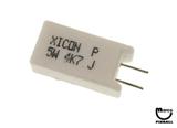 -Resistor 4.7k ohm 5w 10% vertical