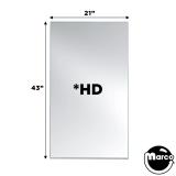 Playfield Glass-Glass playfield 21 x 43 x 3/16 inch HD anti-reflection