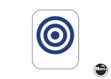 Drop Target Parts-Drop target decal - bullseye blue