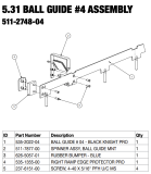 Complete Assemblies-BLACK KNIGHT SOR PRO (Stern) Ball guide assembly #4