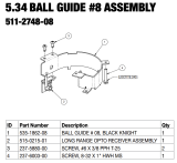 Ball Guides-BLACK KNIGHT SOR (Stern) Ball guide assembly #8